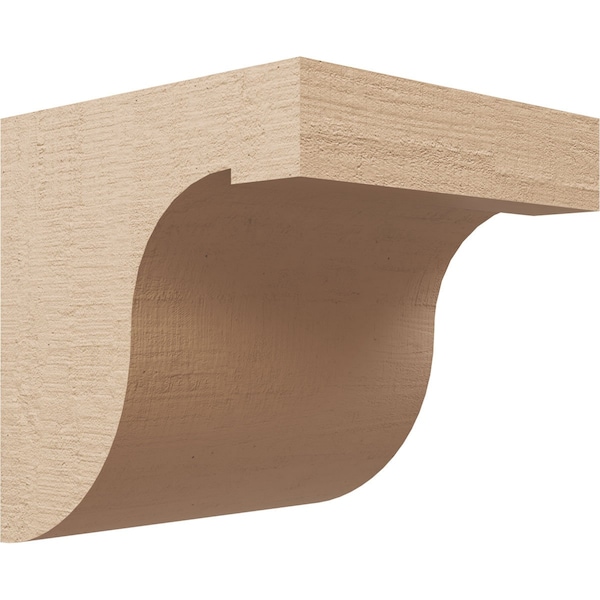 Ekena Millwork 9"W x 9"D x 9"H Wide Del Monte Rough Cedar Woodgrain TimberThane Corbel, Primed Tan CORUR09X09X09DELRCPR - main